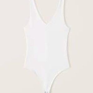 Ambercrombie & Fitch Double-Layered Seamless V-Neck Bodysuit